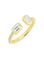 Multishape 14K Yellow Gold & 0.48 TCW Diamond Cuff Ring