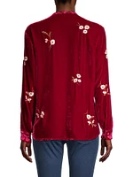 Quinn Velvet Embroidered Top