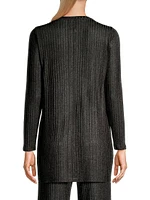 Jenna Metallic Rib-Knit Tunic