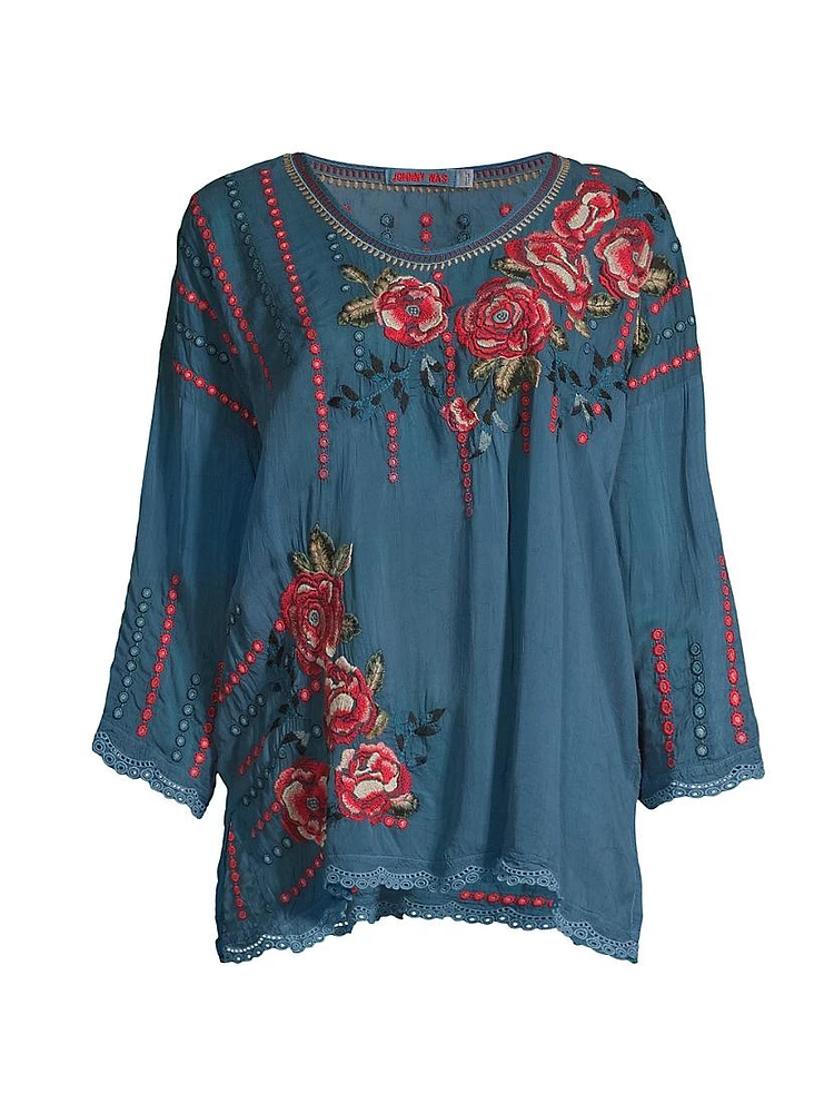 Giovanna Floral Embroidered Blouse