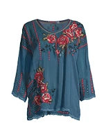 Giovanna Floral Embroidered Blouse