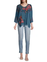 Giovanna Floral Embroidered Blouse