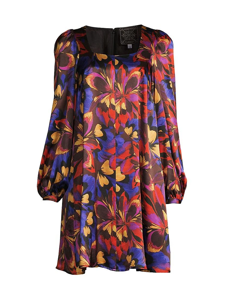 Eclipse Floral Silk Minidress