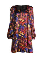 Eclipse Floral Silk Minidress