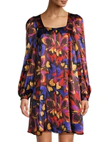 Eclipse Floral Silk Minidress