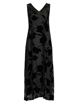 Queen Shadow Velvet Midi-Dress