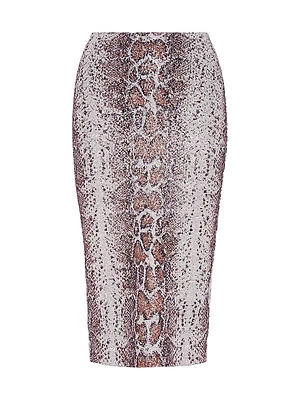 Sequin Animal Midi-Skirt