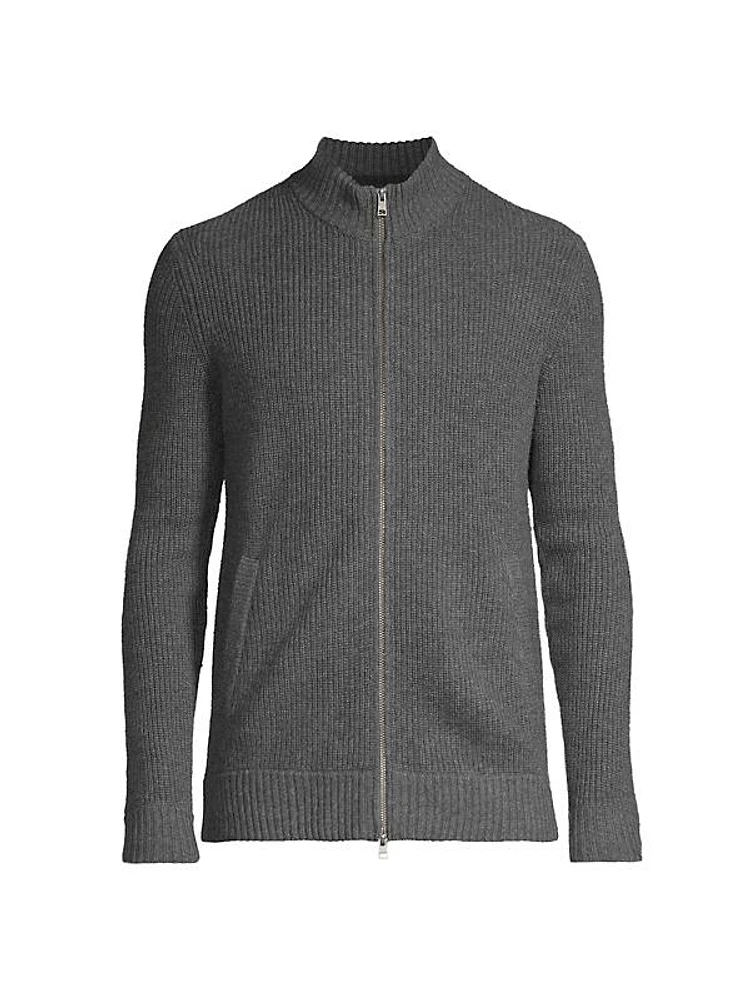 Reserve Ribbed Wool & Cashmere-Blend Cardigan