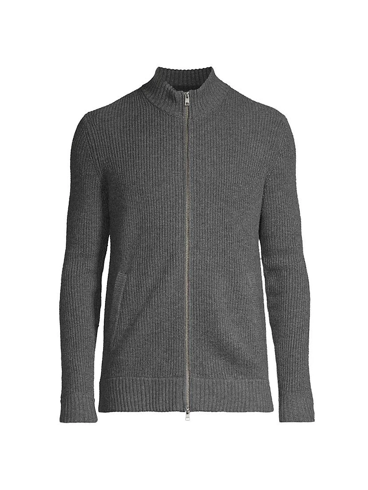 Reserve Ribbed Wool & Cashmere-Blend Cardigan