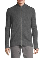 Reserve Ribbed Wool & Cashmere-Blend Cardigan