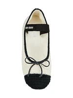 Cotton Crochet Ballet Flats