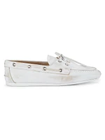 Distressed Leather Boat Shoes