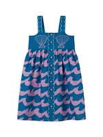 Little Girl's & Seashell Waves Print Dress