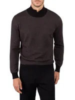 Open Collar Mockneck Sweater