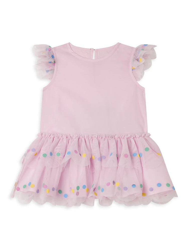 Baby Girl's Dot Print Tulle Dress