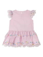 Baby Girl's Dot Print Tulle Dress