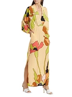 Floral Plunge Maxi Dress