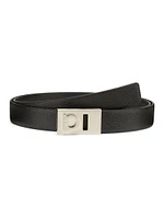 Adjustable Gancini Leather Belt