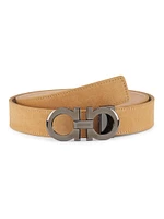 Cut-to-Size Gancini Leather Belt