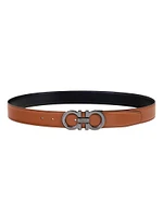 Gancini Cut-to-Size Reversible Leather Belt