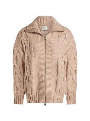 Aida Jumbo Cable-Knit Jacket