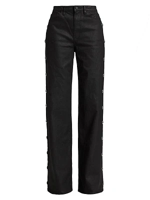 Flip Stretch-Cotton Wide-Leg Jeans