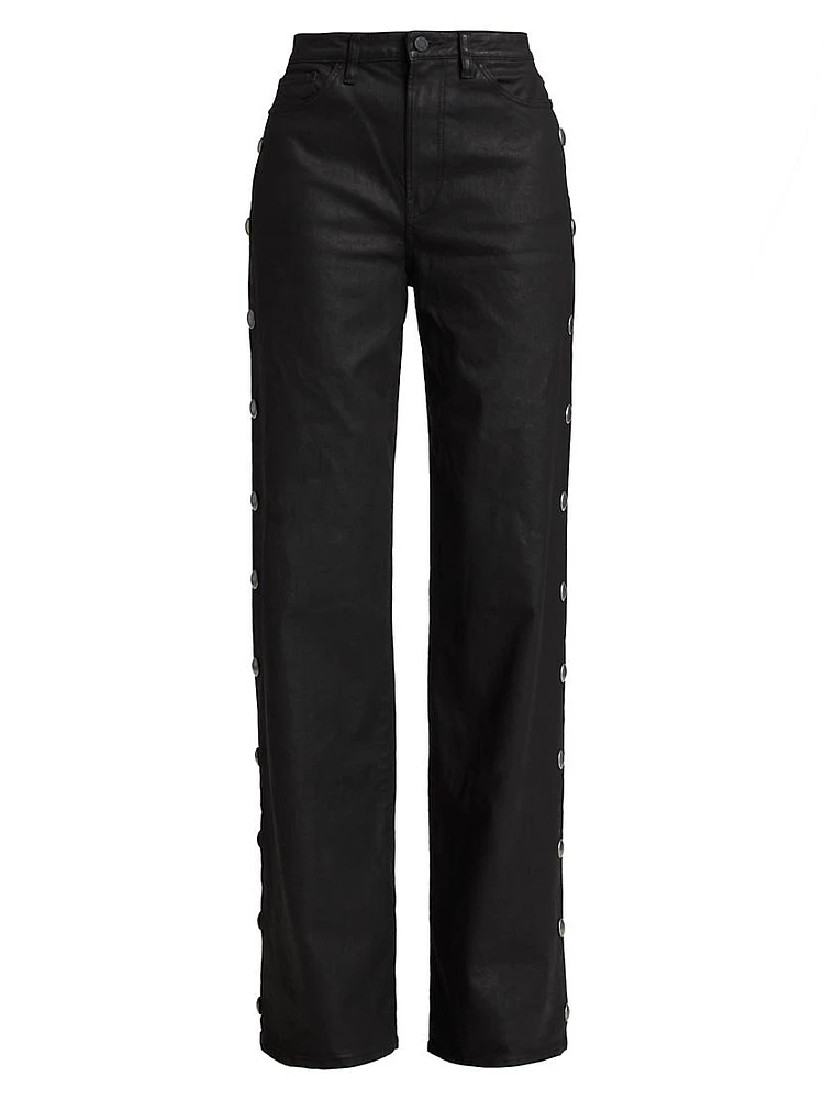 Flip Stretch-Cotton Wide-Leg Jeans