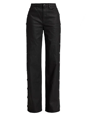 Flip Stretch-Cotton Wide-Leg Jeans