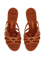 Anemone 70MM Leather Wedge Sandals