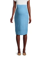 Frankie Wool-Blend Knit Maternity Midi-Skirt