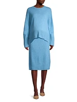 Frankie Wool-Blend Knit Maternity Midi-Skirt