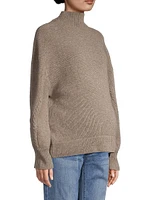 Crystal Wool-Blend Mock Turtleneck Maternity Sweater