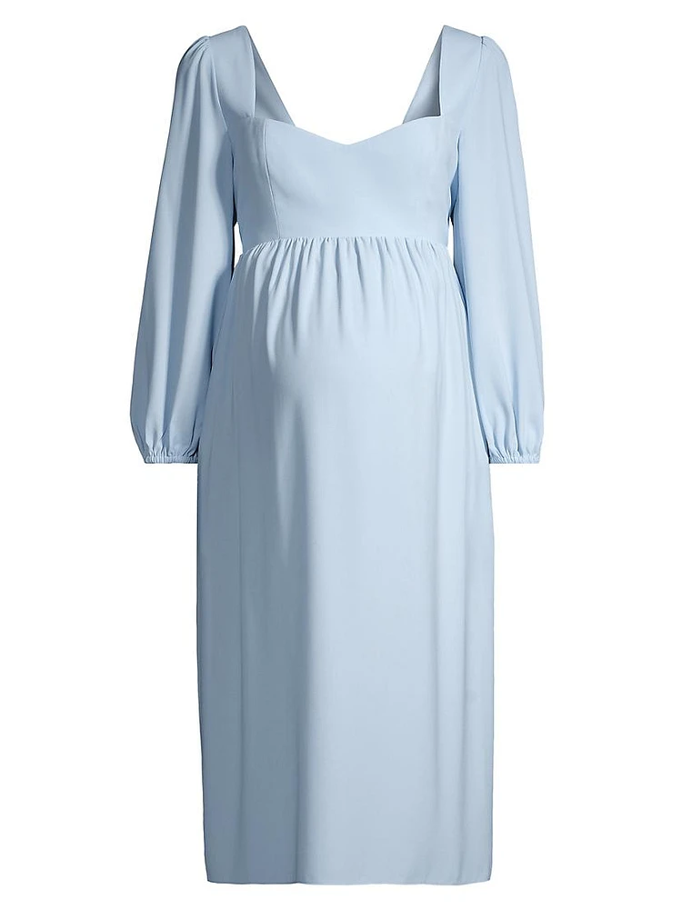 Sophie Long-Sleeve Maternity Midi-Dress