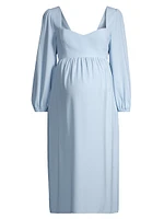 Sophie Long-Sleeve Maternity Midi-Dress