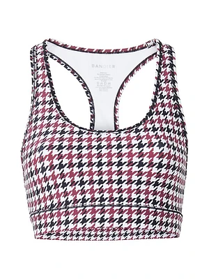 Center Stage Houndstooth Sports Bra