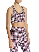 Center Stage Houndstooth Sports Bra