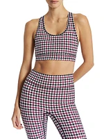 Center Stage Houndstooth Sports Bra