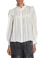 Idety Striped Cotton Blouse