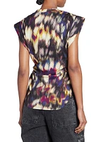 Zilen Abstract-Print Cotton T-Shirt