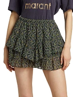 Jocadia Floral Ruffled Miniskirt