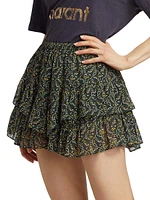 Jocadia Floral Ruffled Miniskirt