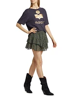 Jocadia Floral Ruffled Miniskirt