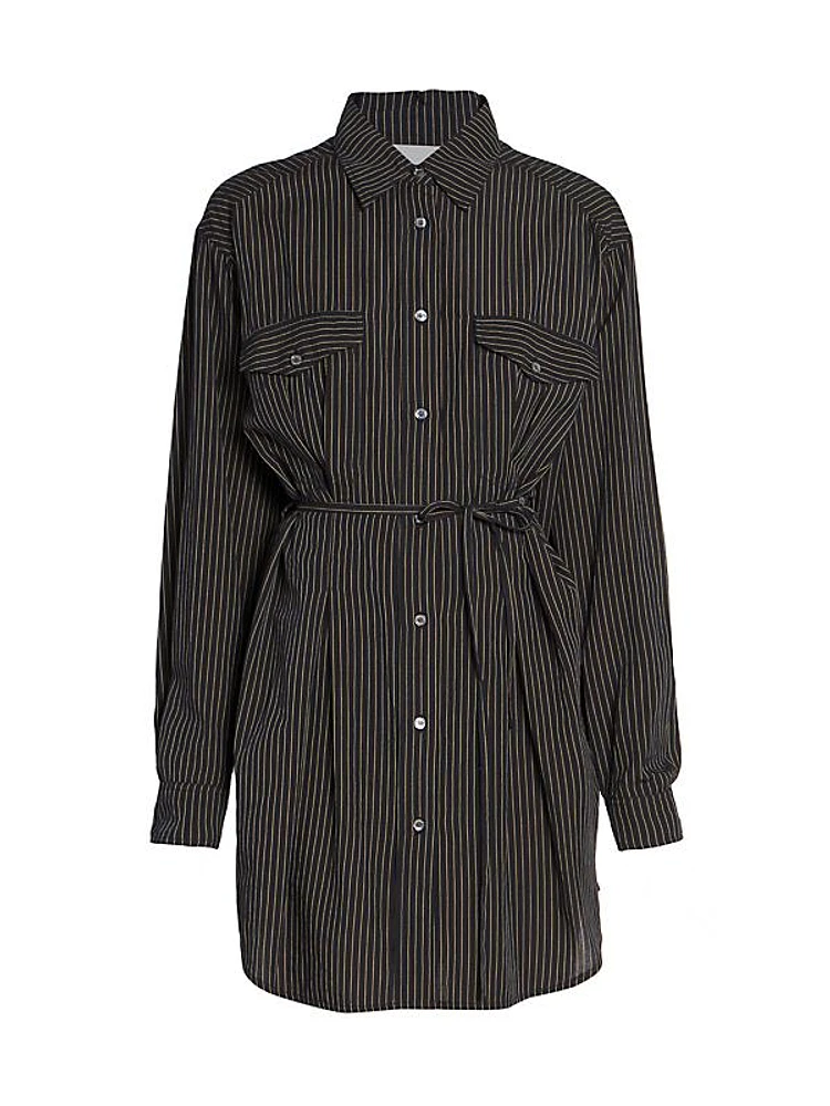 Liliane Striped Cotton Shirtdress