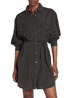 Liliane Striped Cotton Shirtdress