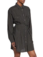 Liliane Striped Cotton Shirtdress