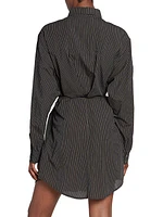 Liliane Striped Cotton Shirtdress