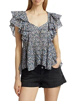 Madrana Floral Ruffled Top