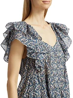 Madrana Floral Ruffled Top