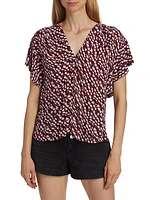 Delocia Abstract-Print Blouse