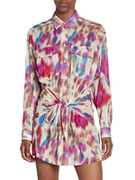 Nueva Abstract-Print Cotton Shirtdress